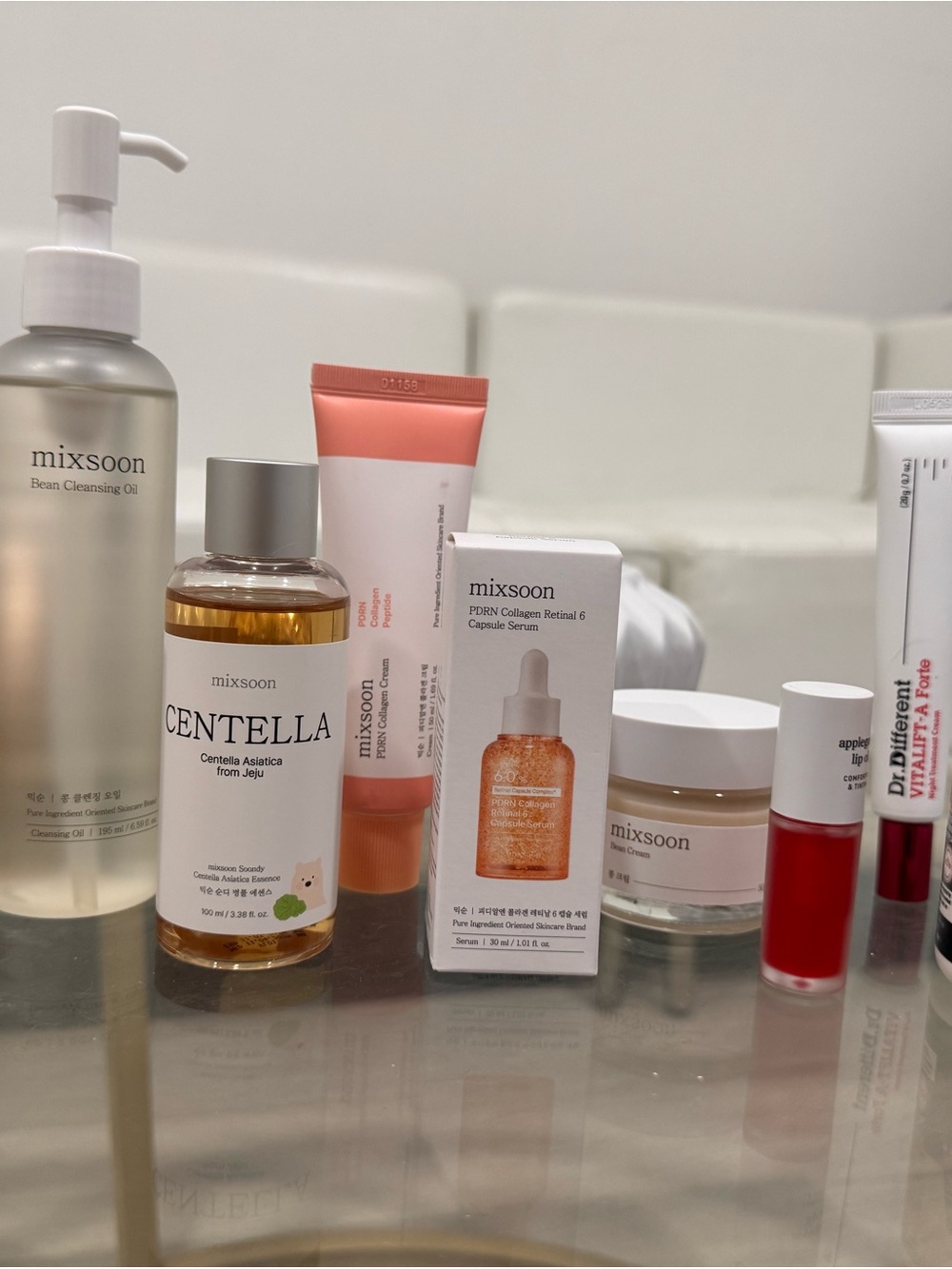 Mixsoon Centella + Retinol Serum & Cream Set — Peach & White